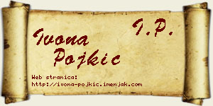 Ivona Pojkić vizit kartica